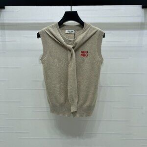 Miu Miu 2026 Crew Neck Knit Vest